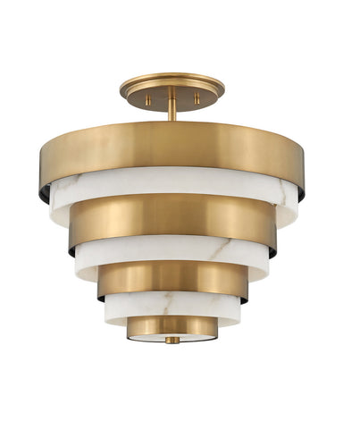 Hinkley Canada - LED Semi-Flush Mount - Echelon - Heritage Brass- Union Lighting Luminaires Decor