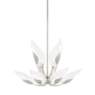 Hudson Valley Canada - Ten Light Chandelier - Blossom - Silver Leaf- Union Lighting Luminaires Decor