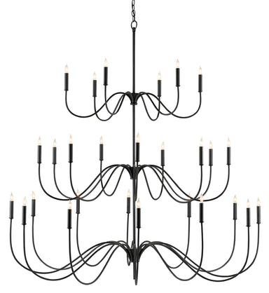 Currey and Company - 27 Light Chandelier - Tirrell Collection - Antique Black- Union Lighting Luminaires Decor