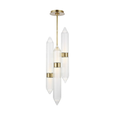 Visual Comfort Modern - LED Pendant - Langston - Plated Brass- Union Lighting Luminaires Decor