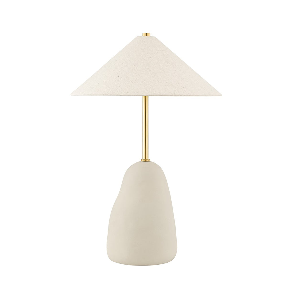 Mitzi Canada - Two Light Table Lamp - Maia - Aged Brass/Ceramic Textured Beige- Union Lighting Luminaires Decor