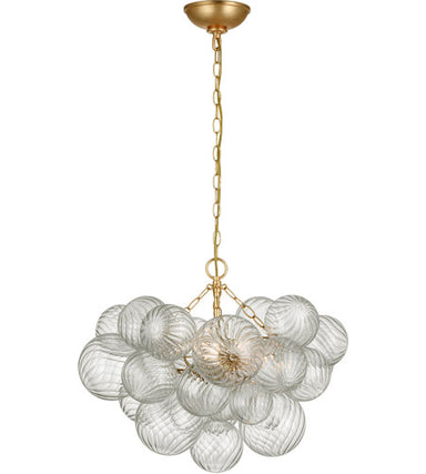 Visual Comfort Signature Canada - LED Chandelier - Talia - Gild and Clear Swirled Glass- Union Lighting Luminaires Decor
