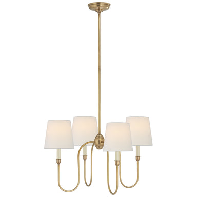 Visual Comfort Signature Canada - Four Light Chandelier - Vendome - Hand-Rubbed Antique Brass- Union Lighting Luminaires Decor