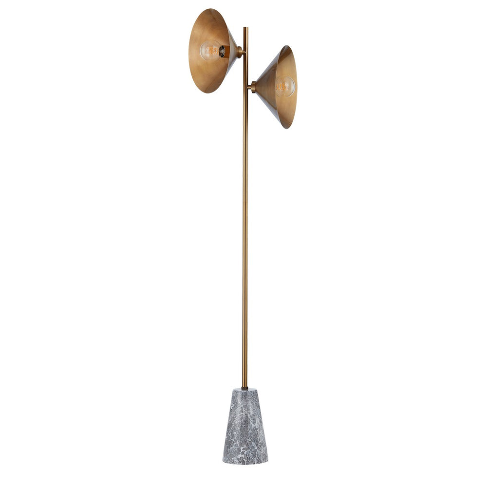 Troy Lighting Canada - Two Light Floor Lamp - Bash - Patina Brass- Union Lighting Luminaires Decor