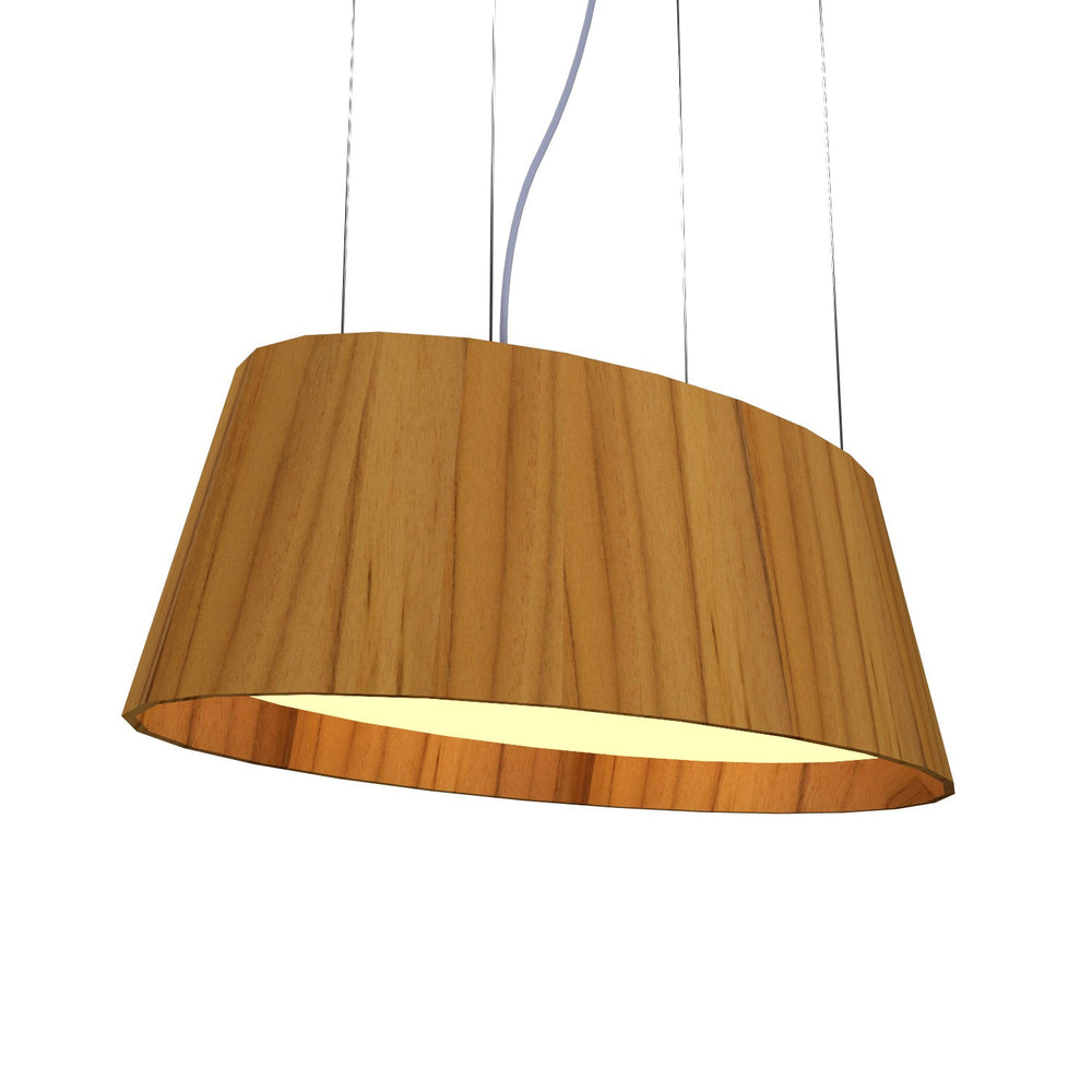 Accord Lighting - LED Pendant - Oval - Teak- Union Lighting Luminaires Decor