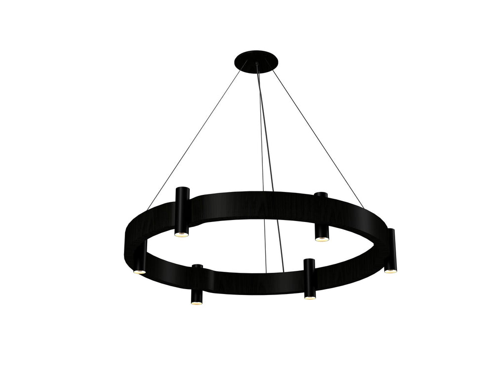 Accord Lighting - Eight Light Pendant - Flow - Charcoal- Union Lighting Luminaires Decor