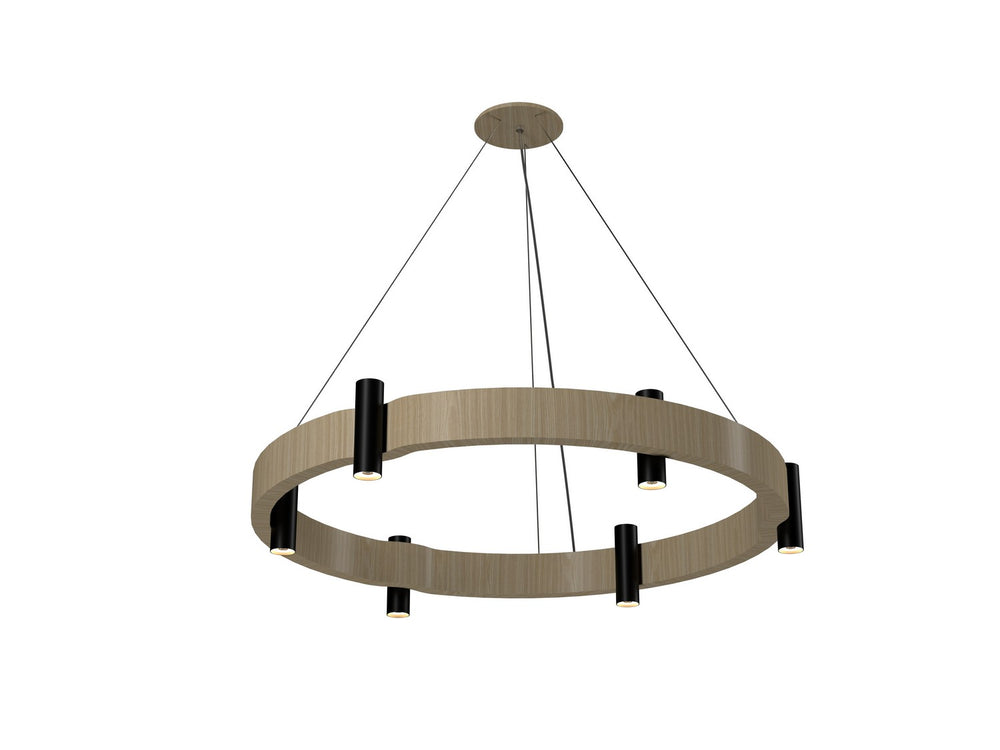 Accord Lighting - Eight Light Pendant - Flow - Sand- Union Lighting Luminaires Decor