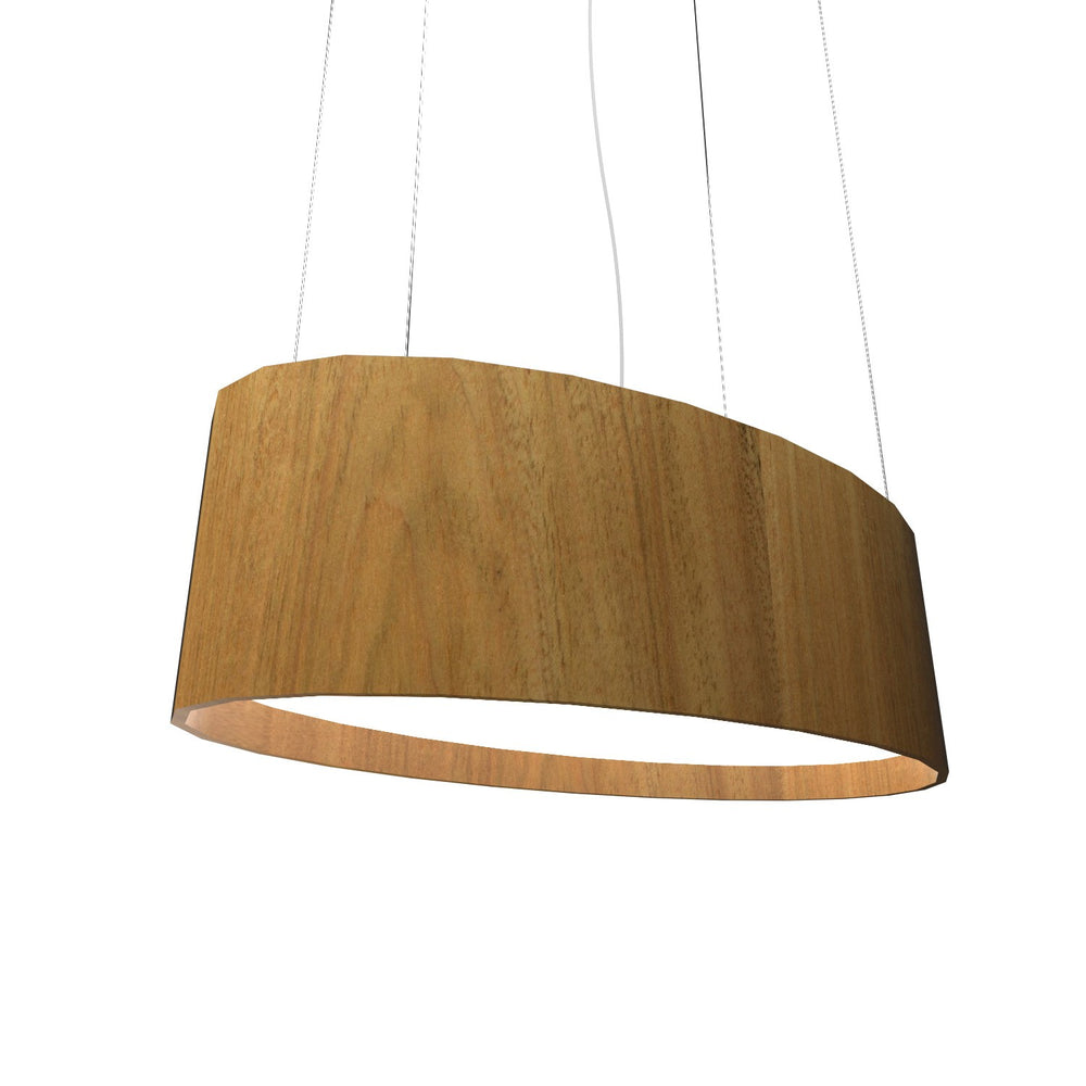 Accord Lighting - LED Pendant - Oval - Louro Freijo- Union Lighting Luminaires Decor