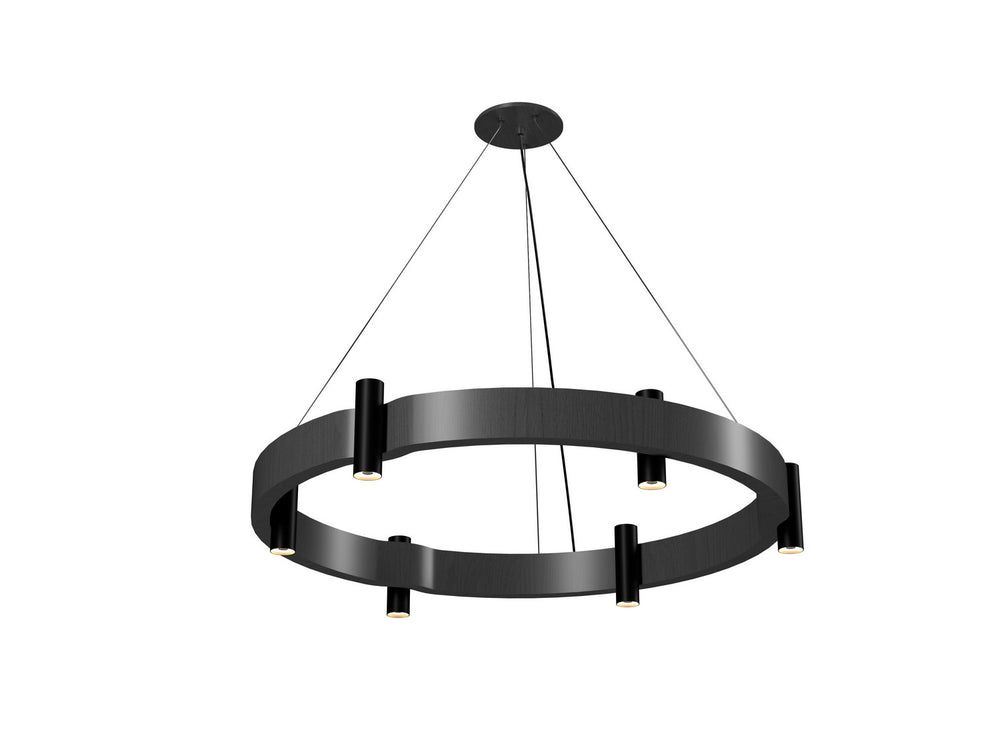 Accord Lighting - 12 Light Pendant - Flow - Organic Grey- Union Lighting Luminaires Decor