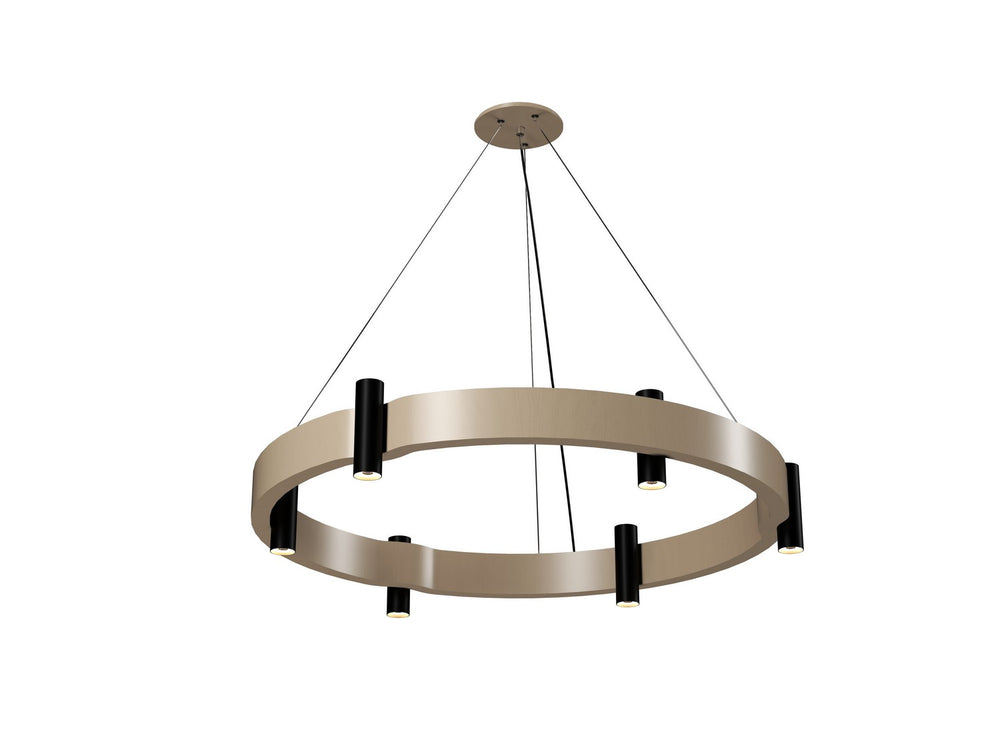 Accord Lighting - Eight Light Pendant - Flow - Organic Cappuccino- Union Lighting Luminaires Decor