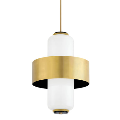 Corbett Lighting Canada - Six Light Pendant - Melrose - Vintage Brass/Soft Black- Union Lighting Luminaires Decor