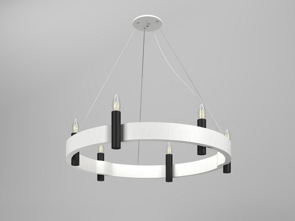 Accord Lighting - Six Light Pendant - Flow - Organic White- Union Lighting Luminaires Decor
