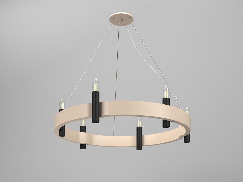 Accord Lighting - Six Light Pendant - Flow - Organic Cappuccino- Union Lighting Luminaires Decor