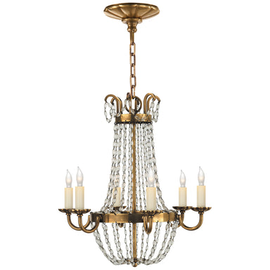 Visual Comfort Signature Canada - Six Light Chandelier - Paris Flea Market - Antique-Burnished Brass- Union Lighting Luminaires Decor