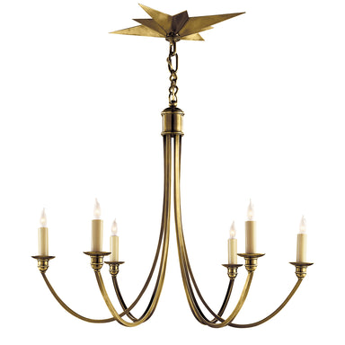 Visual Comfort Signature Canada - Six Light Chandelier - Venetian - Hand-Rubbed Antique Brass- Union Lighting Luminaires Decor