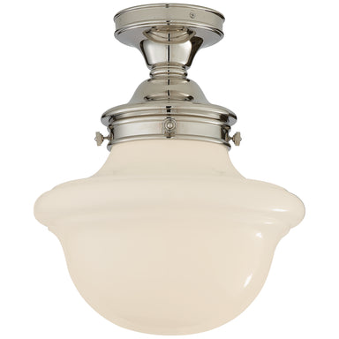 Visual Comfort Signature Canada - One Light Flush Mount - Edmond - Polished Nickel- Union Lighting Luminaires Decor