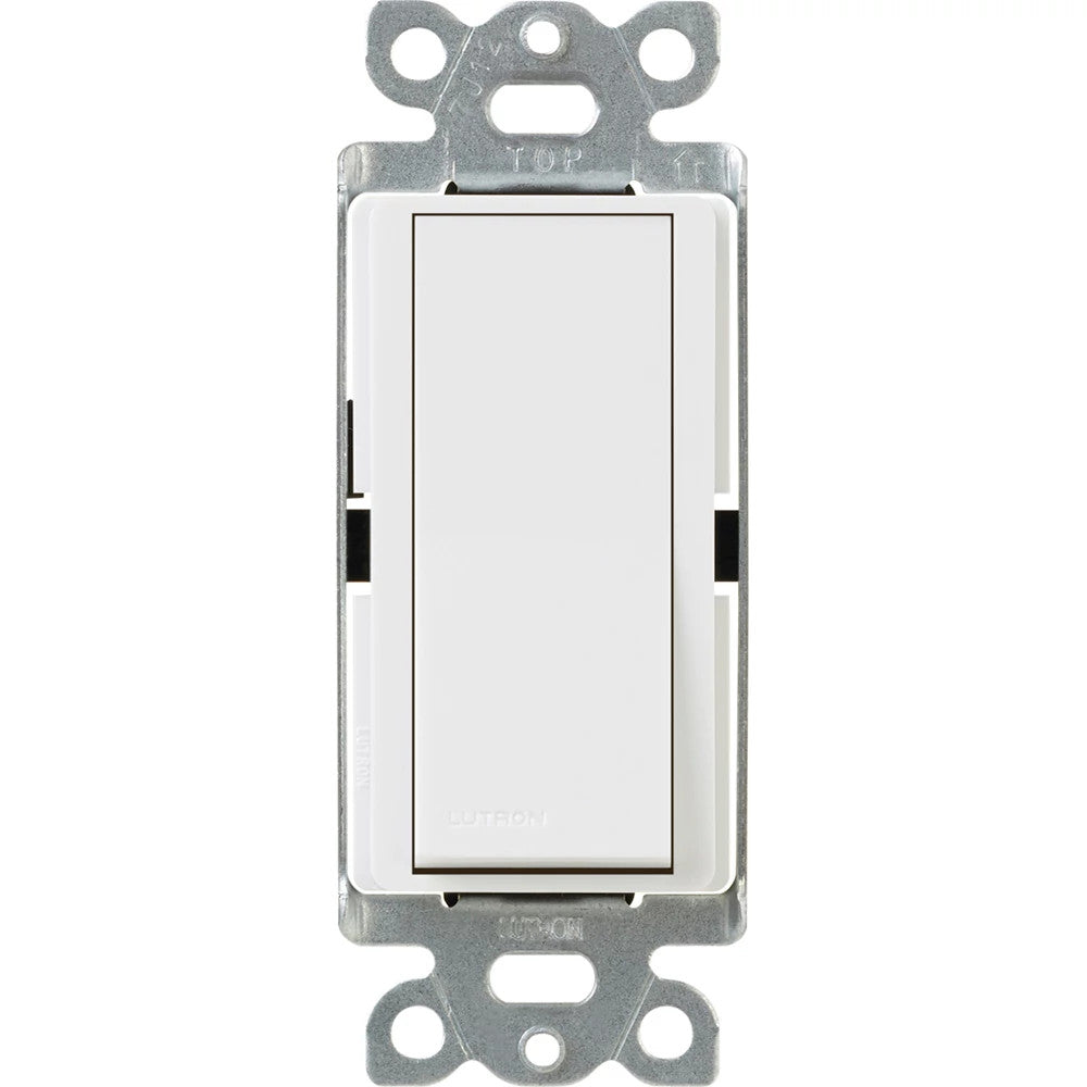Lutron Claro General Purpose Switch, 15A, 120/277V, Single-Pole Application, On/Off Rocker Switch, CA-1PS-WH, Gloss White - Union Lighting and Décor