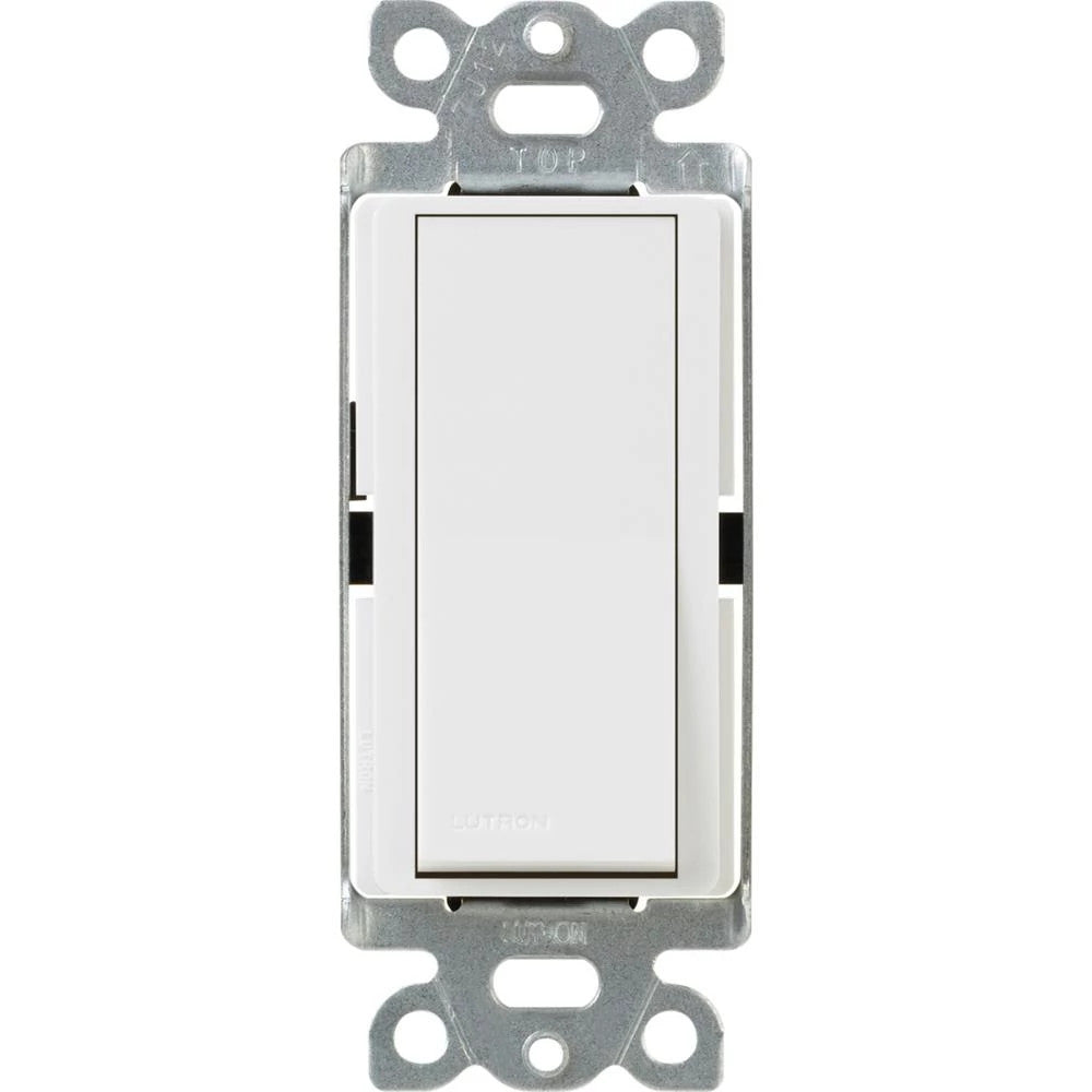 Lutron Claro General Purpose Switch, 15A, 120/277V, Single-Pole Application, On/Off Rocker Switch, CA-3PS-WH, Gloss White - Union Lighting and Décor