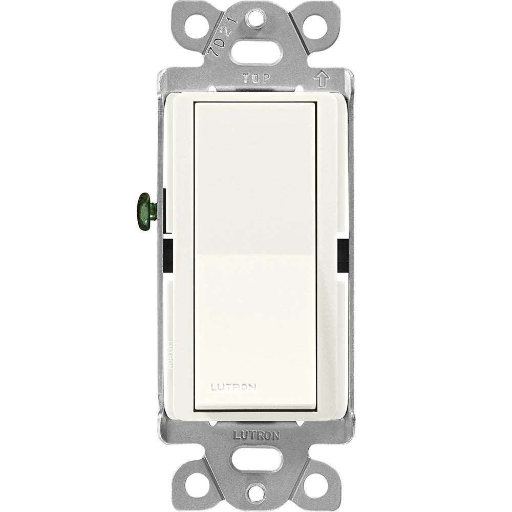 Lutron Claro General Purpose Switch, 15A, 120/277V, Single-Pole Application, On/Off Rocker Switch, SC-1PS-BI, Satin Biscuit - Union Lighting and Décor