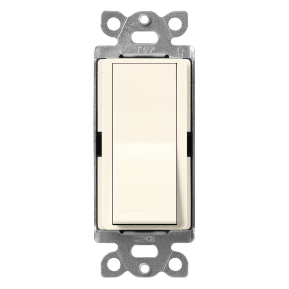 Lutron Claro General Purpose Switch, 15A, 120/277V, Single-Pole Application, On/Off Rocker Switch, SC-3PS-BI, Satin Biscuit - Union Lighting and Décor