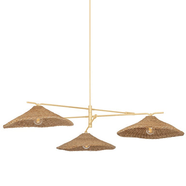 Troy Lighting Canada - Three Light Chandelier - Valier - Vintage Gold Leaf- Union Lighting Luminaires Decor