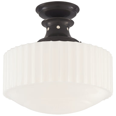 Visual Comfort Signature Canada - One Light Flush Mount - Milton Road - Bronze- Union Lighting Luminaires Decor