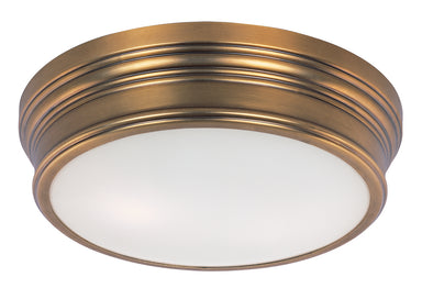 Maxim - Two Light Flush Mount - Fairmont - Natural Aged Brass- Union Lighting Luminaires Decor