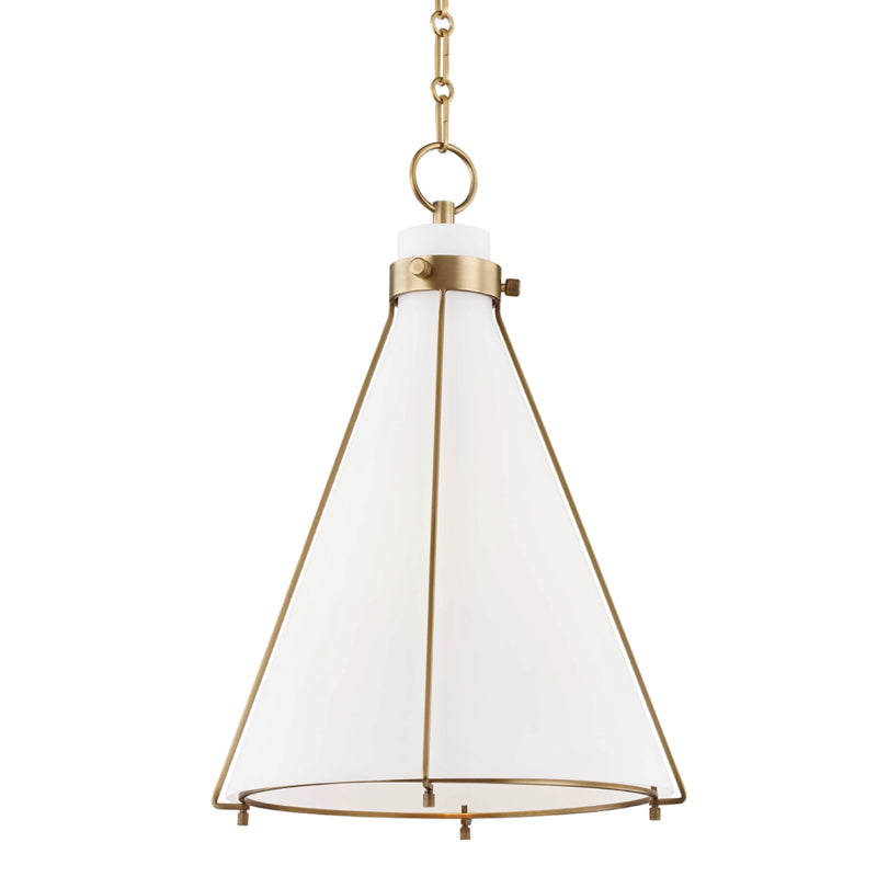 Hudson Valley - One Light Pendant - Eldridge - Aged Brass- Union Lighting Luminaires Decor