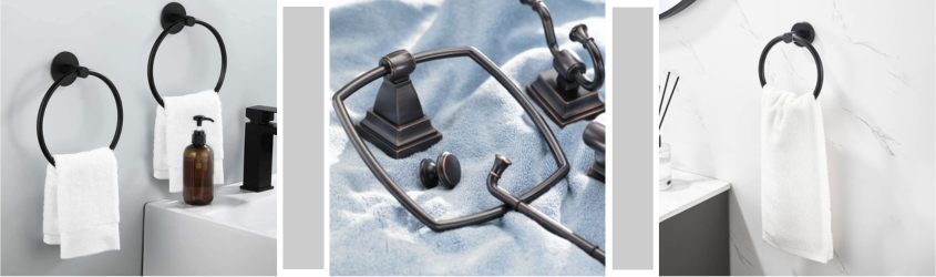 Bathroom Towel Bar, Rings & Racks