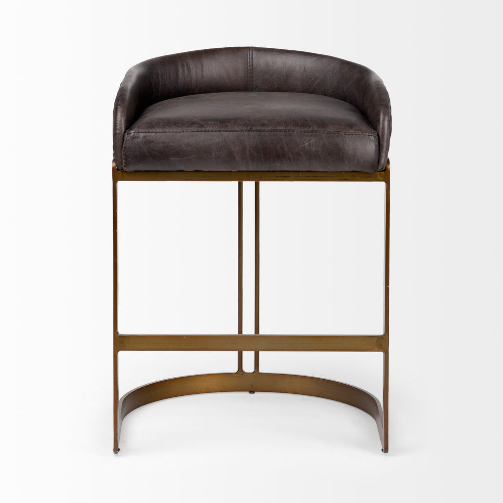 Hollyfield Leather Seat Stool