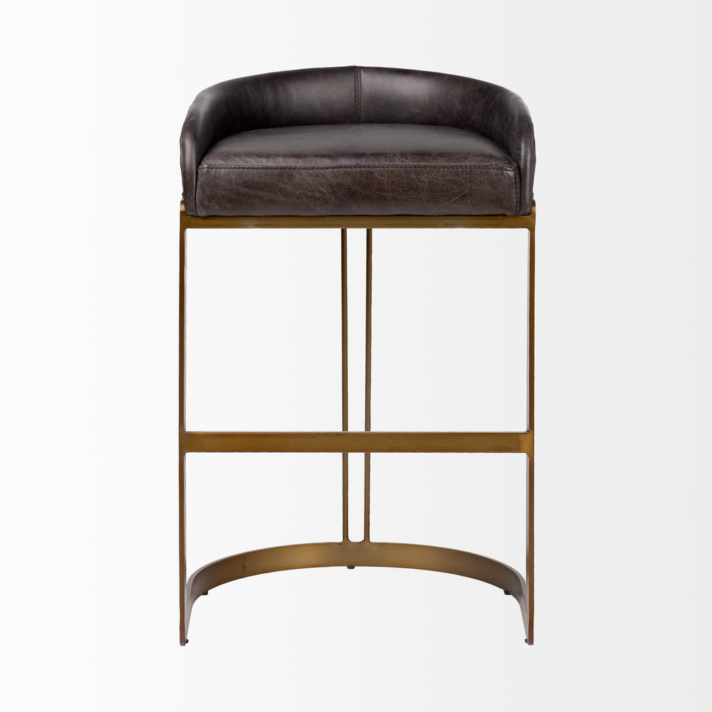 Hollyfield Leather Seat Stool