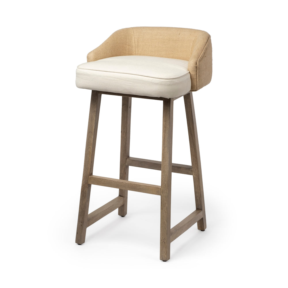 Monmouth Fabric/Jute Seat Stool