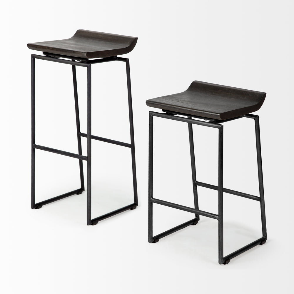 Givens Wood Seat Stool