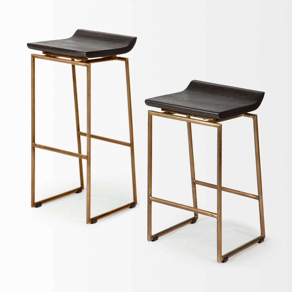 Givens Wood Seat Stool