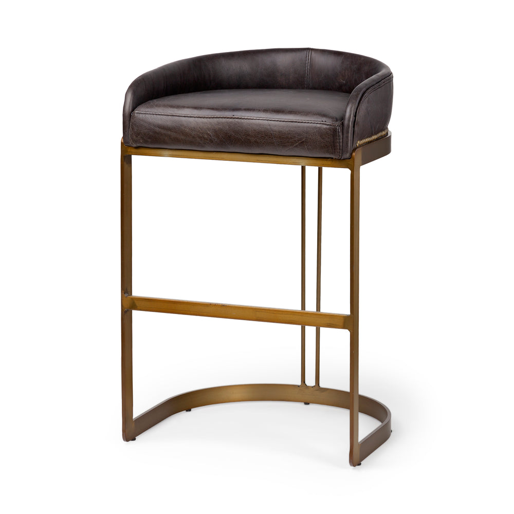Hollyfield Leather Seat Stool