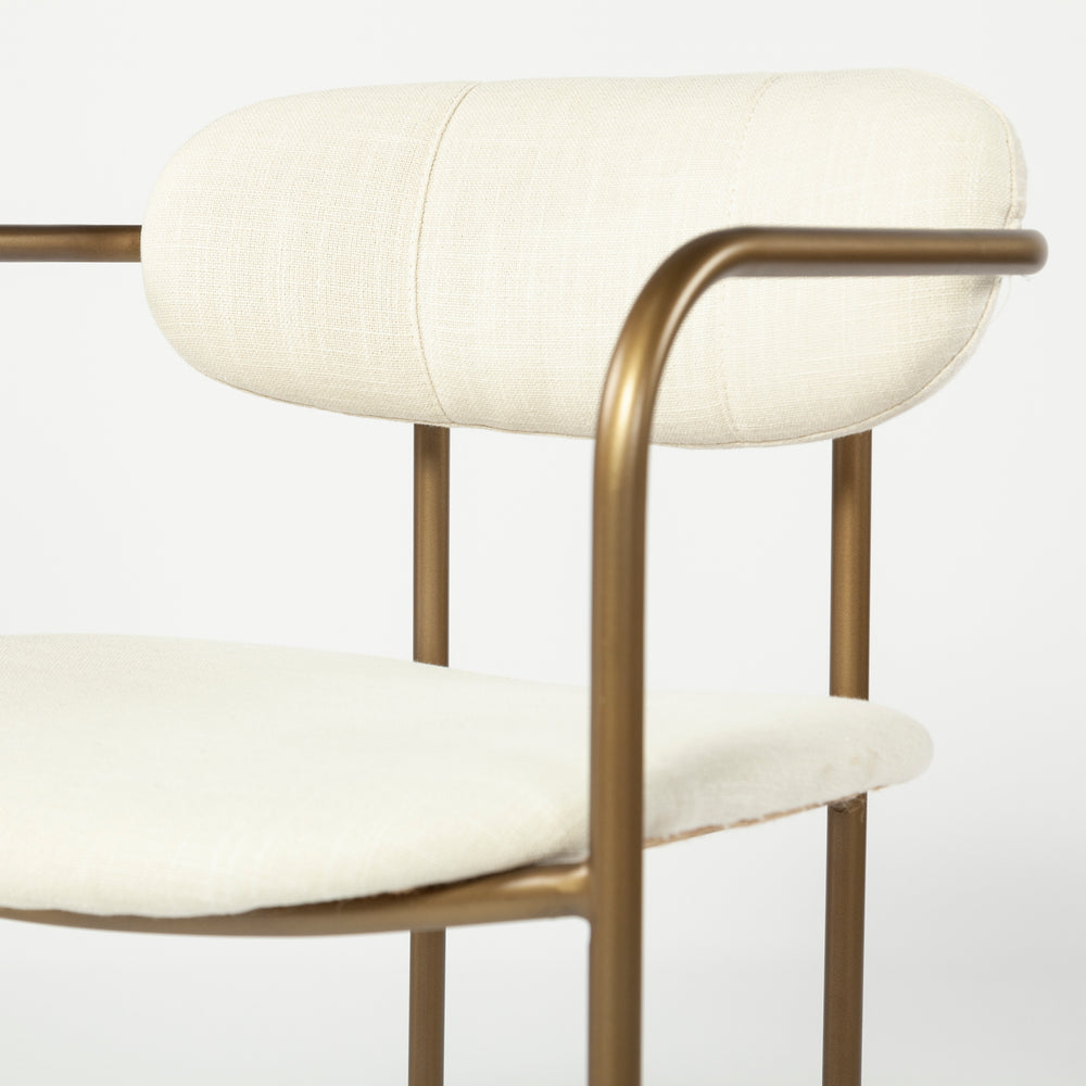 Fauteuil de salle à manger en tissu Parker