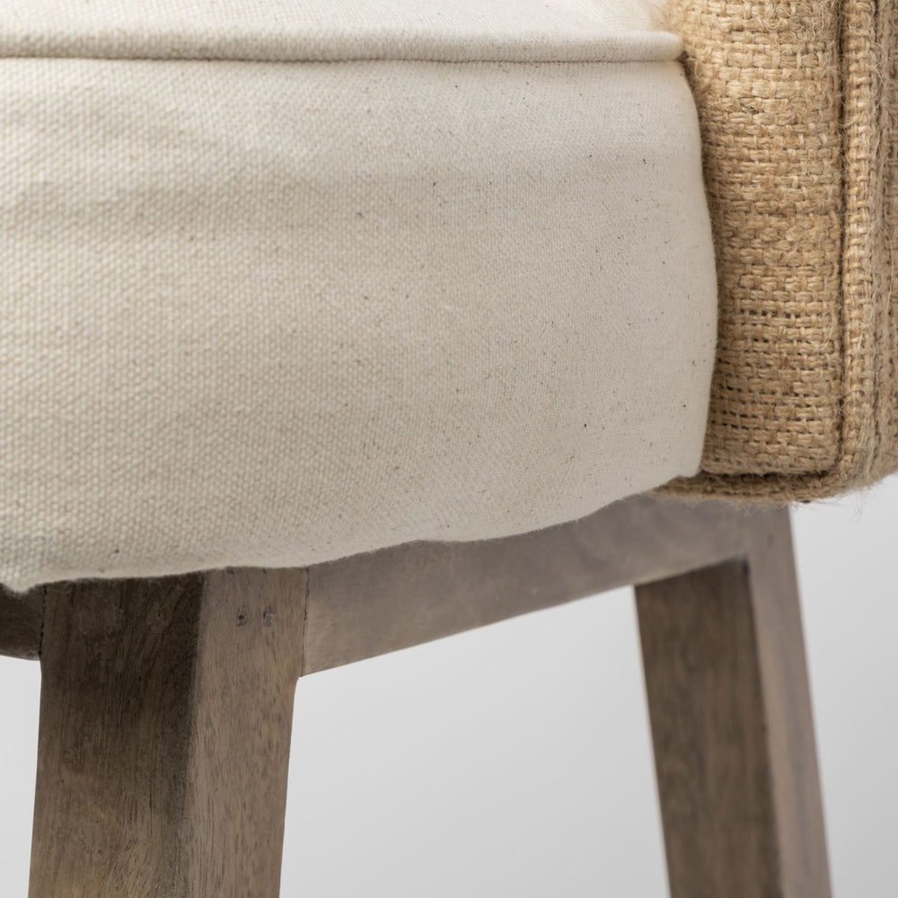 Monmouth Fabric/Jute Seat Stool