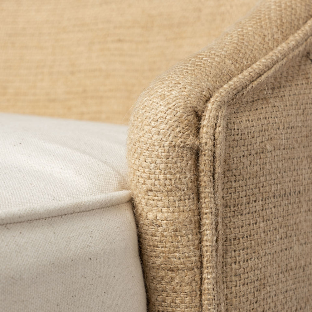 Monmouth Fabric/Jute Seat Stool