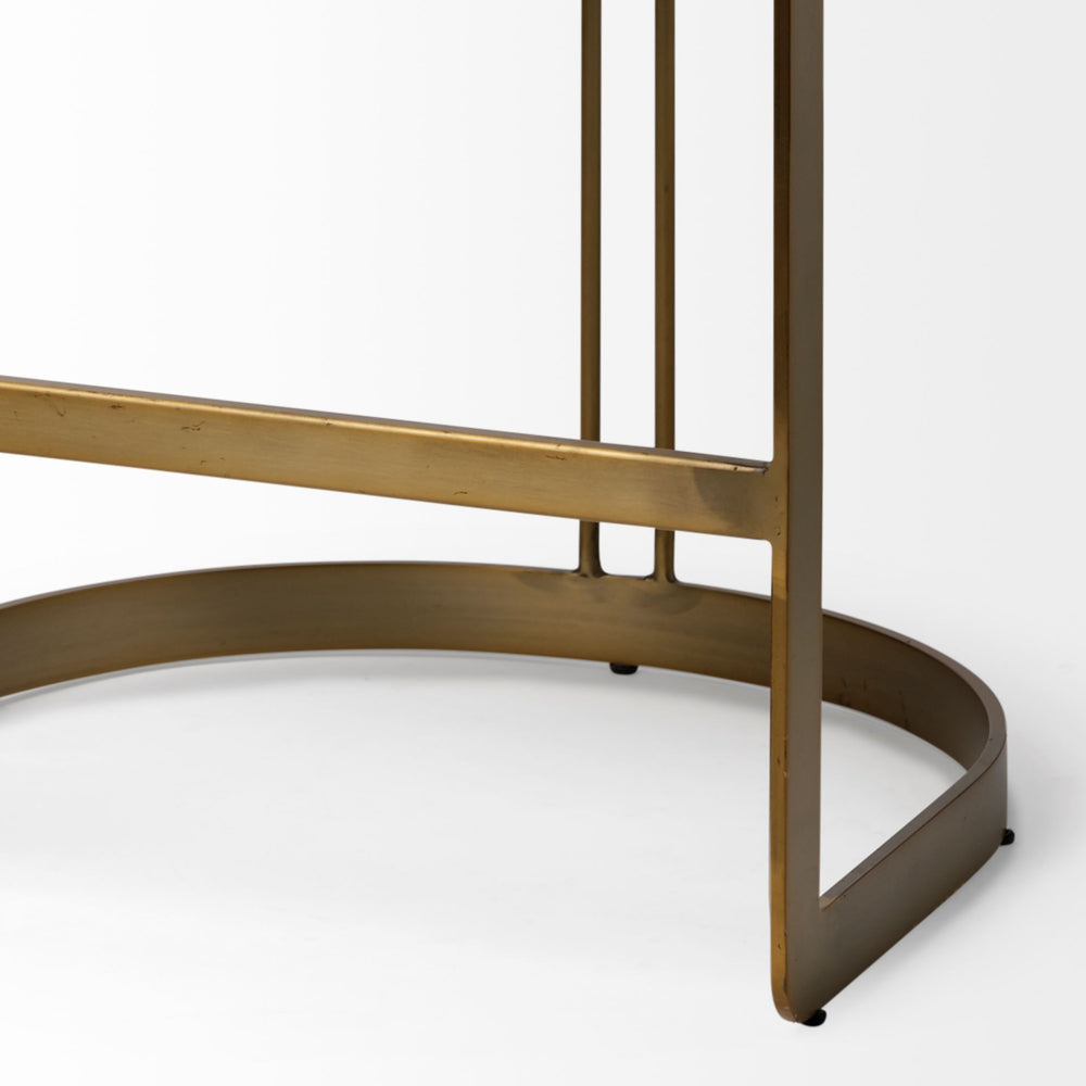 Hollyfield Leather Seat Stool