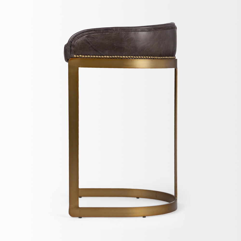 Hollyfield Leather Seat Stool