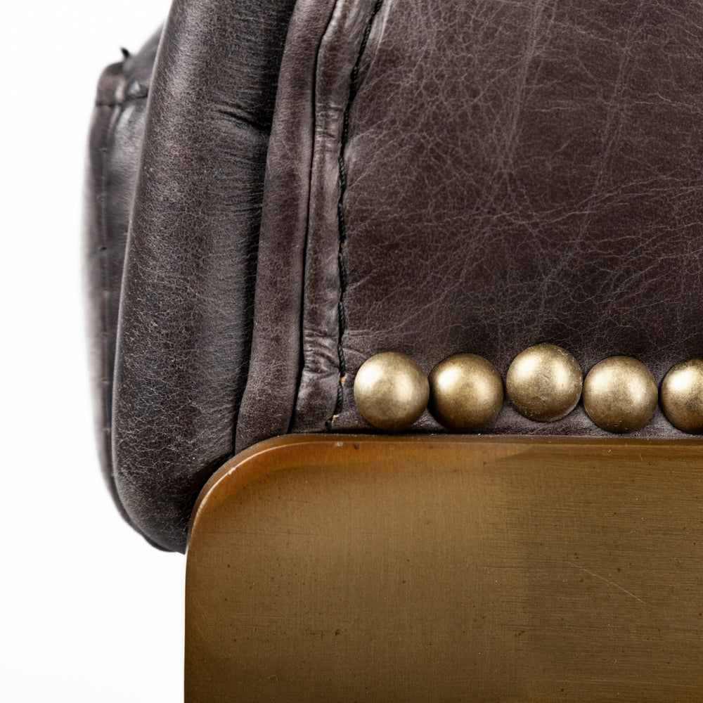 Hollyfield Leather Seat Stool