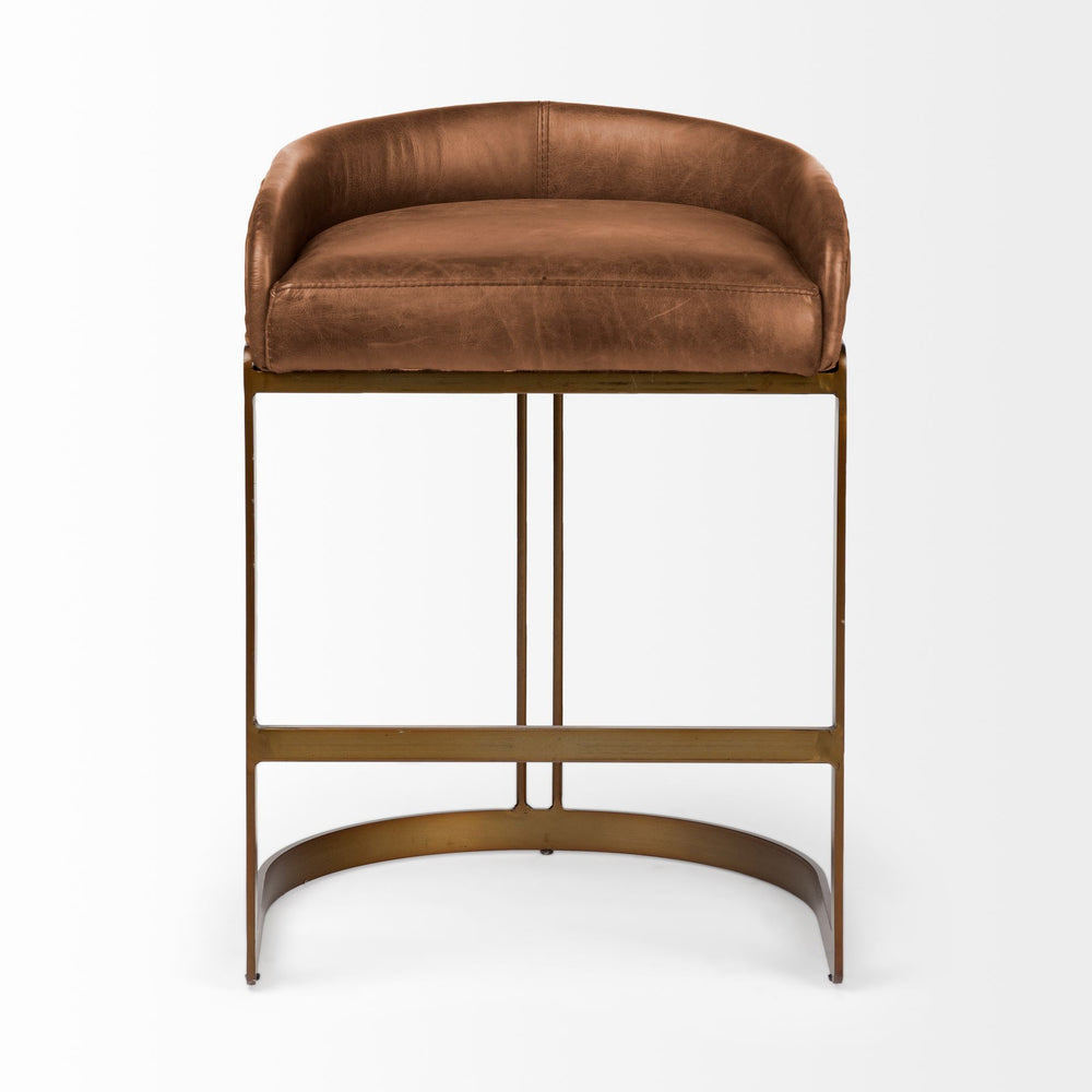 Hollyfield Leather Seat Stool
