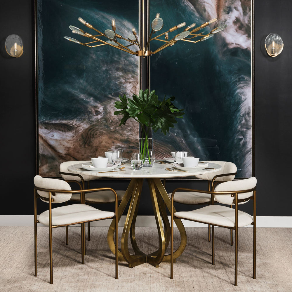 Fauteuil de salle à manger en tissu Parker