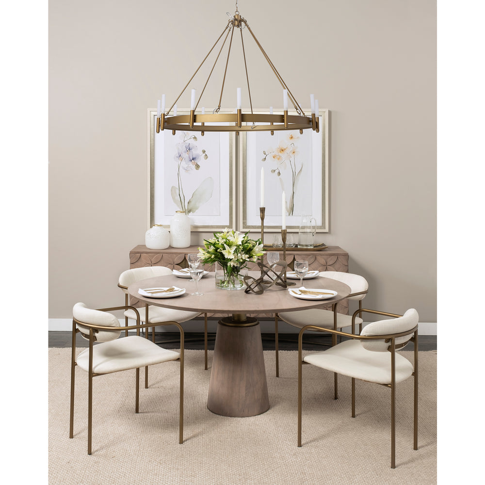 Fauteuil de salle à manger en tissu Parker