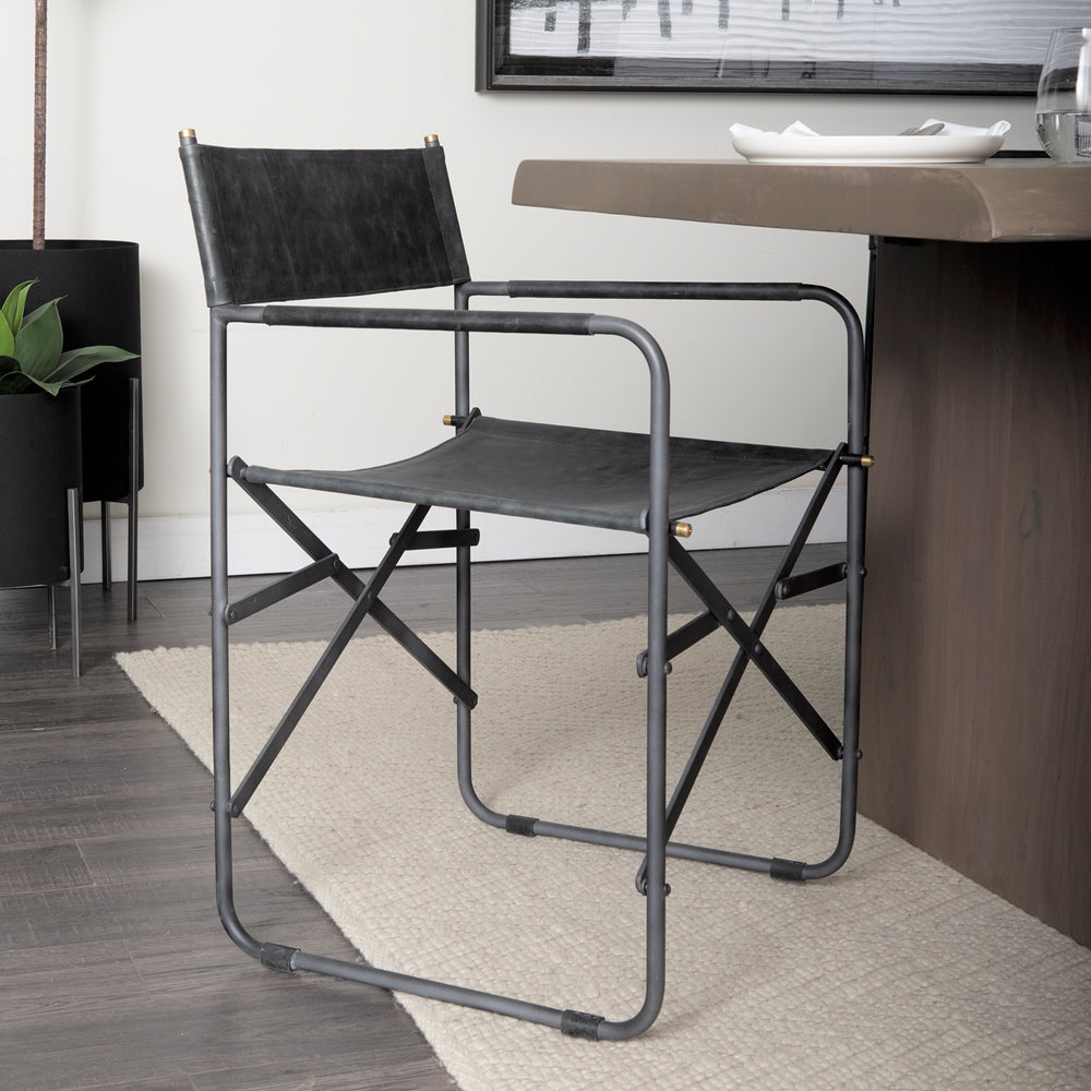 Direttore Leather Folding Dining Chair