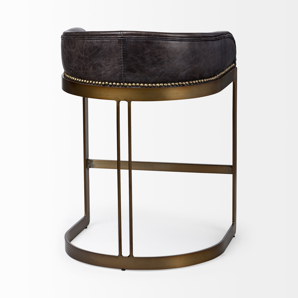 Hollyfield Leather Seat Stool