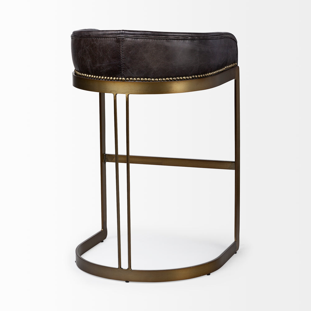 Hollyfield Leather Seat Stool