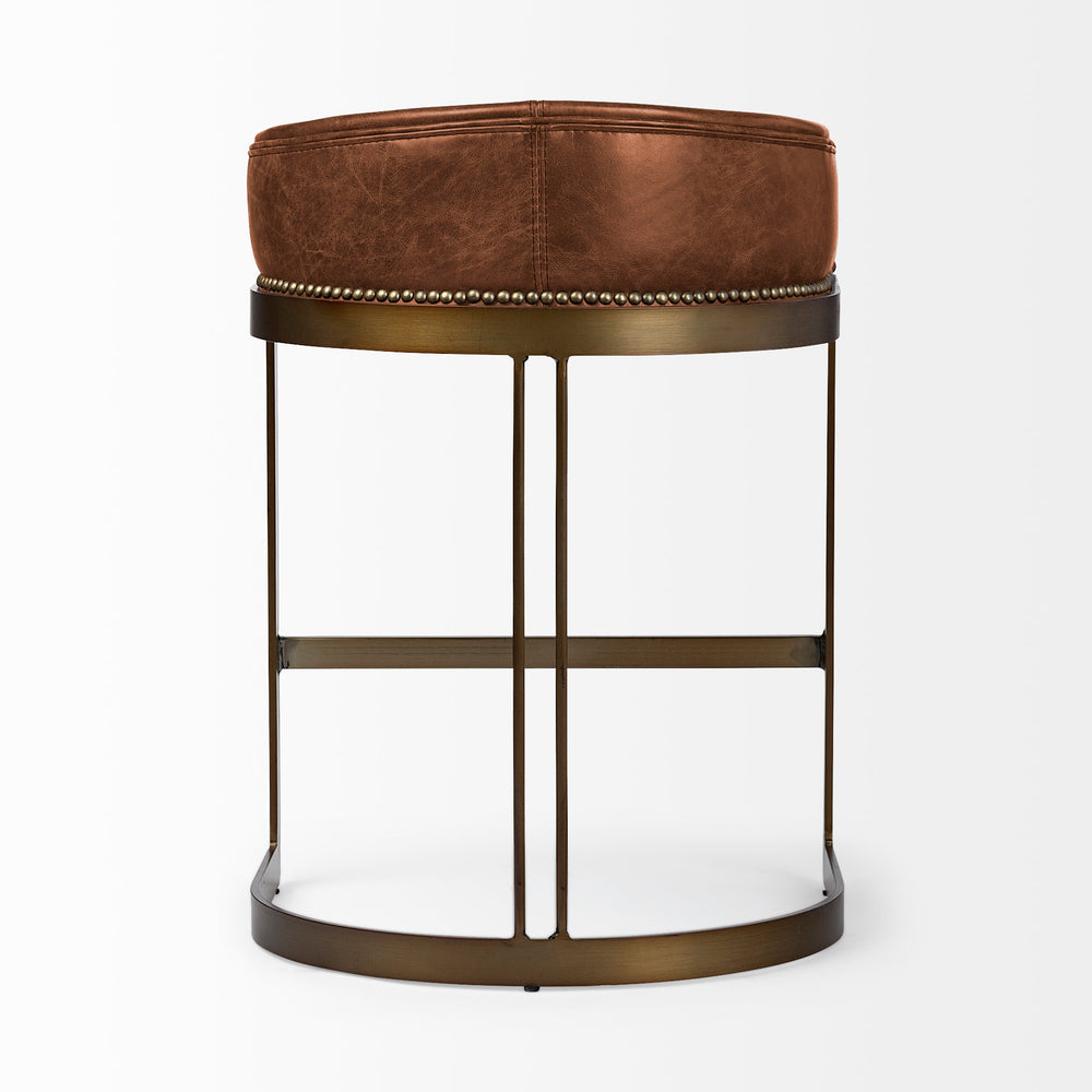 Hollyfield Leather Seat Stool