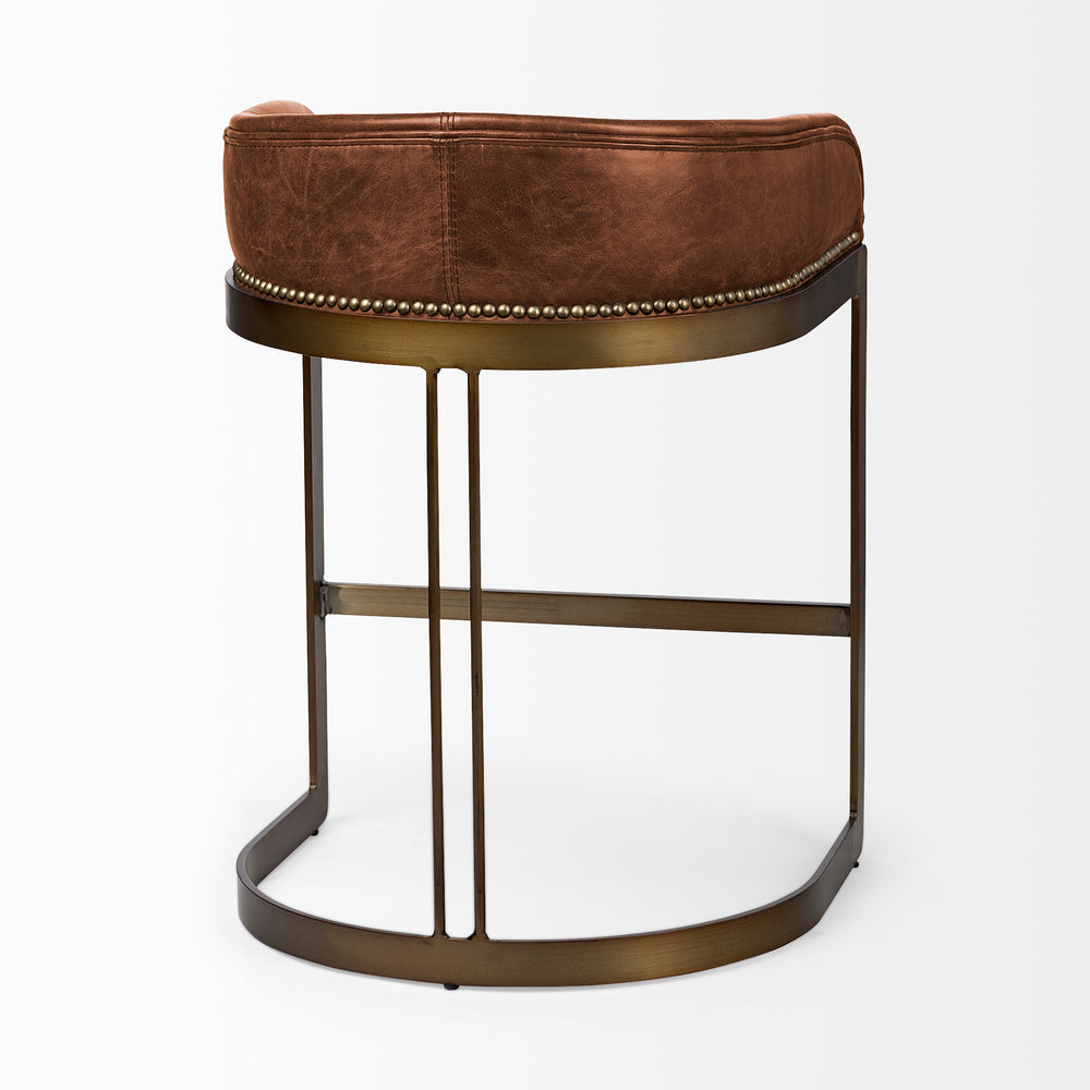 Hollyfield Leather Seat Stool