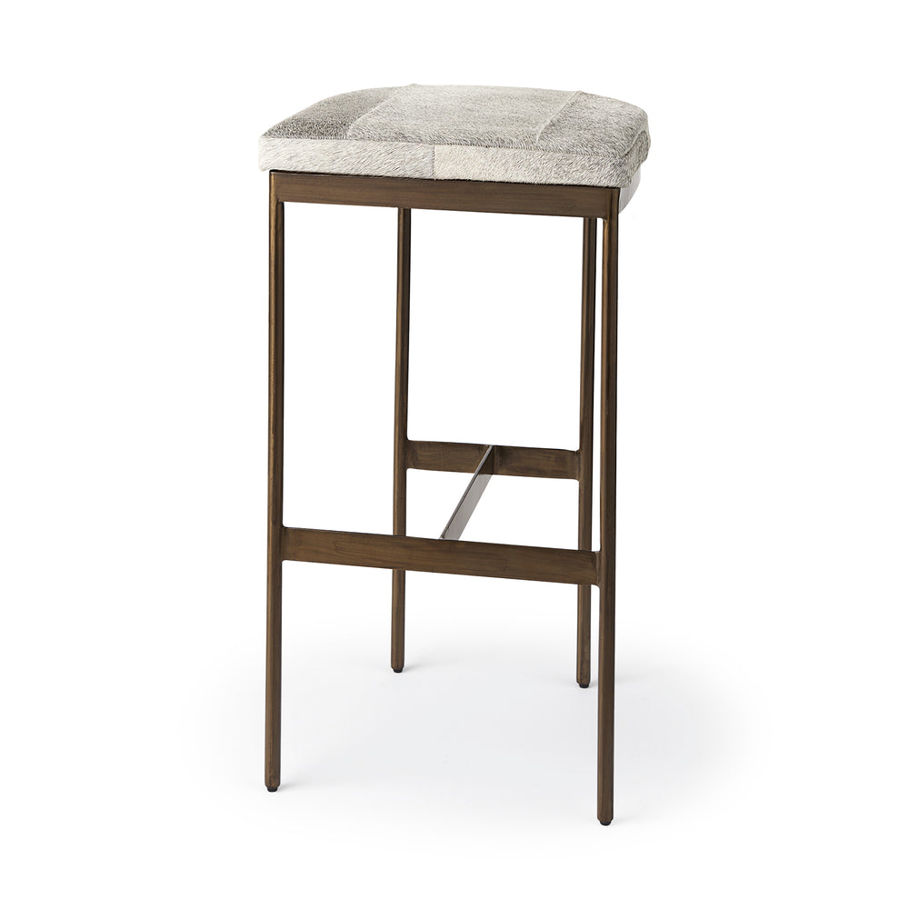 Tabouret de siège en peau de vache Millie